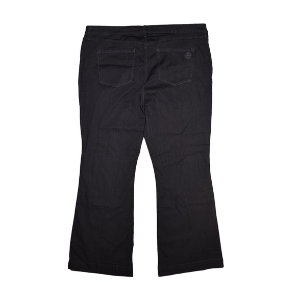 LAURIE FELT $83 Silky Denim Flare Pull-On Jeans‎ Dark Wash 3X - Picture 2 of 3